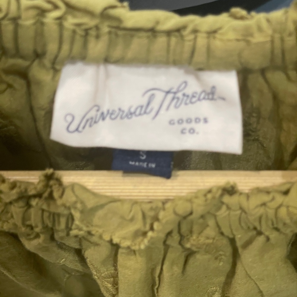 Olive Green Ruffled Top - Picture 2 of 3